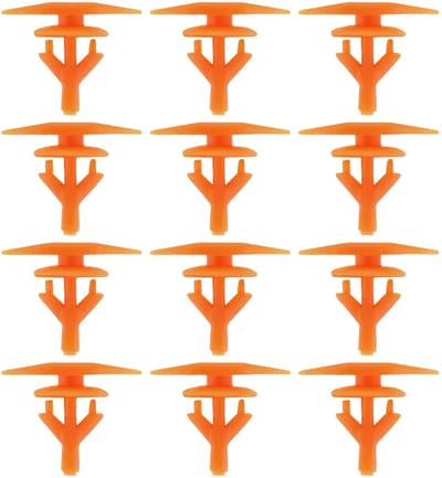 Dailygoods- Afdichtstrip Bevestigingsclip 50 Stuks - Kunststof - Compatibel met Jaguar XF - Duurzaam - Eenvoudig te Installeren - Oranje - Deurbekleding Clips