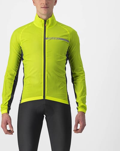 Castelli SQUADRA STRETCH fietsjas ELECTRIC LIME/DARK GRAY - Mannen - maat M
