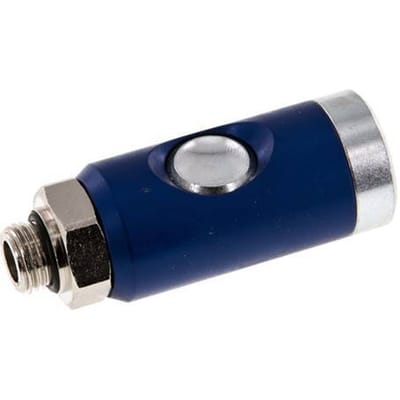Gehard staal DN 7.4 Safety Luchtkoppeling Snelkoppeling met Drukknop G 1/4 inch Buitendraad - CLS7-M-ST-SEP-014