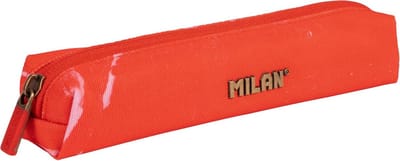 Ronde Pennenzak Serie Lava Rood met Goudkleurige Accent