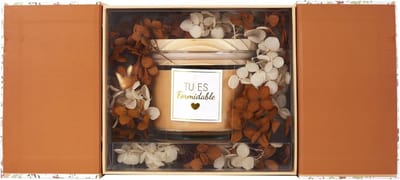 Geurkaars Geschenkset - 1 Luxe Kaars - Geurkaars Cadeauverpakking - Geschenkdoos - Kaars - Geurkaarsen Geschenkset - Sfeervolle Cadeau Verpakking - Geel