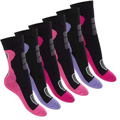 Dames Wintersokken - 6 Paar Warme Badstof Sokken met Thermo Effect