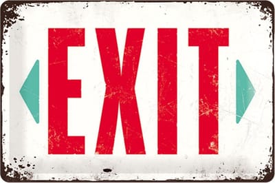 Nostalgic Art Metalen bord Exit 20-30 cm