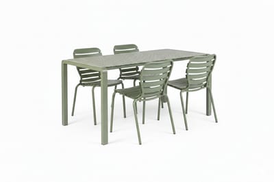 Zuiver Vondel Tuinset 4 personen - tuintafel + 4 stoelen Groen