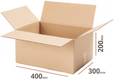 Verzenddoos 400 x 300 x 200 mm - 20 STUKS Kartonnen - 20 stuks Verzenddozen Dubbele Golf Bruin 40 x 30 x 20 cm
