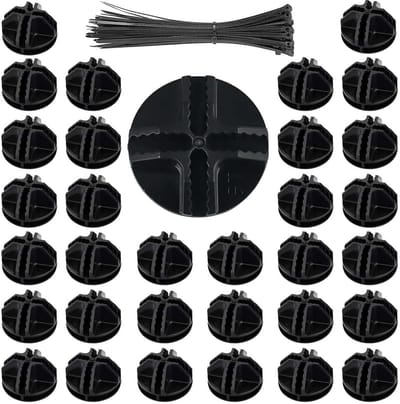 Cosensi - Plastic Connectors - Modular Cabinet Connectors - Ideaal voor Organiseren - Zwart - Verbeter Stabiliteit - Geschikt voor Opslagkubussen -...