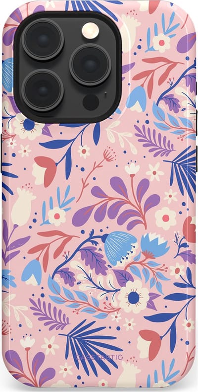 Casetastic Hoesje Geschikt voor Apple iPhone 15 Pro Magsafe - Stijlvolle Beschermende Duo-layer Case - Bloeispel