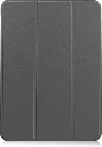 Hoesje - Geschikt voor Apple iPad Air 4 (2020) - 10.9 inch - 4e Generatie - Dun & Stevig - Trifold Bookcase - Hard Cover Case - Met Uitsparing Geschikt voor Apple Pencil - Hardcover Book - Tablet Hoes - Grijs