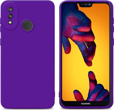 Cadorabo Hoesje geschikt voor Huawei P20 LITE 2018 / NOVA 3E in FLUID DONKER PAARS - Beschermhoes gemaakt van flexibel TPU silicone Cover Fluid Case