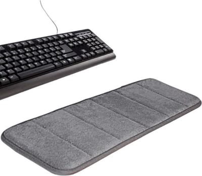 Elleboogmat Memory Foam - Toetsenbord Pad Elleboogsteun - Zachte Elleboog Kussen - Laptop - Anti Slip - Grijs