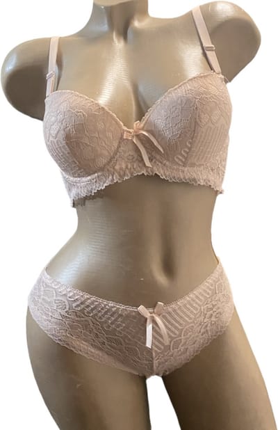 Bh setje met kant 70B beige
