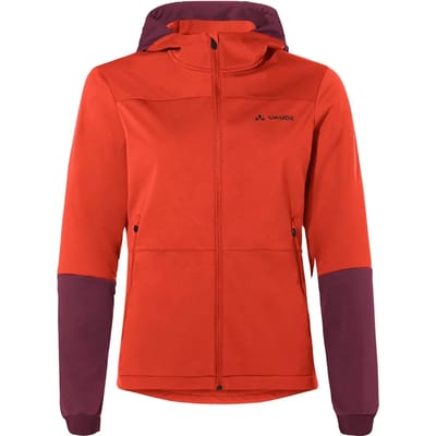 Damesjack met rits en capuchon VAUDE Qimsa hooded softshell