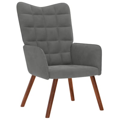 vidaXL Relaxstoel fluweel donkergrijs