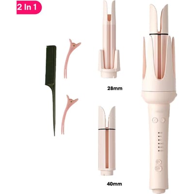 Bigoudi Automatique Professionnel 32mm Fer à Boucler Rotatif en Céramique 40mm Baguette Onduleur pour Cheveux EU