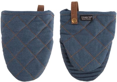 Tiseco - Gripper INDIGO - SET/2 - Gerecyclede jeans - 14x18 cm, blauw