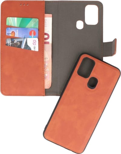 Bestcases 2 in 1 Book Case Telefoonhoesje Geschikt voor Samsung Galaxy A21s - Bruin
