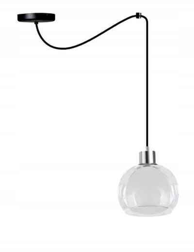 Komat Duo 7-205P Hanglamp Zwart/Chroom E27
