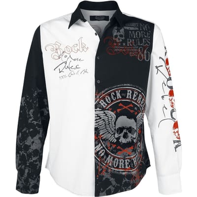 Rock Rebel by EMP - Rock Longsleeve - There Is No Business Like Rock Business - M tot XXL - voor Mannen - zwart-wit
