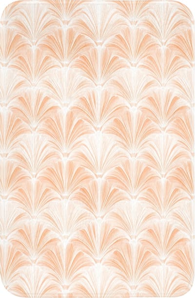 WC mat 40x60 cm - Antislip - Waaier - Patroon - Perzik - Toiletmat - Vloermat - Douchemat - Toilet tapijt - Toiletmatten