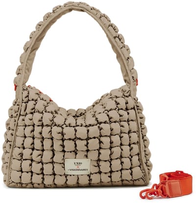 Unio Hamburg x Les Visionnaires schoudertas Bubble Unio Hobo Toast beige