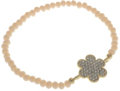 Behave - Rekarmband met bloemetje en glaskralen voor lente looks