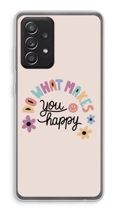 Case Company® - Hoesje geschikt voor Samsung Galaxy A52s 5G hoesje - Happy days - Soft Cover Telefoonhoesje - Bescherming aan alle Kanten en Schermrand