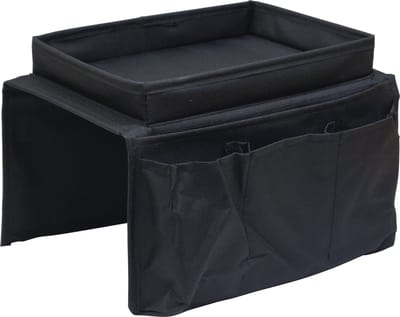 Aidapt Armleuning stoel organizer - 6 vakken - Zwart