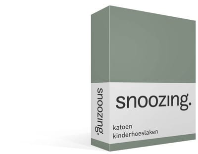 Snoozing katoen kinderhoeslaken - 60x120 cm - Junior - Groen