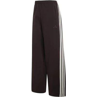 Adidas Kit 3-stripes Wide Joggers Broeken Dames - Bruin - Maat M (38-40) - Katoen Jersey