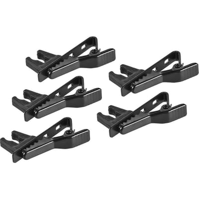 EY-J06A 5 stuks 5mm bekabelde reversmicrofoon stropdas clip 5 Pcs zwart