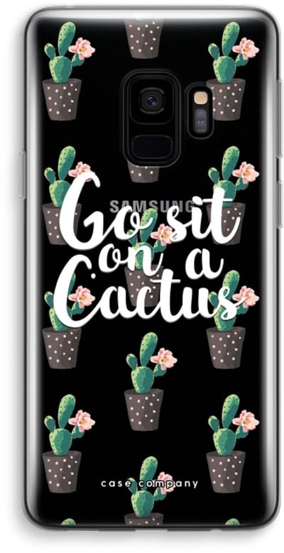 Case Company® - Hoesje geschikt voor Samsung Galaxy S9 hoesje - Cactus quote - Soft Cover Telefoonhoesje - Bescherming aan alle Kanten en Schermrand