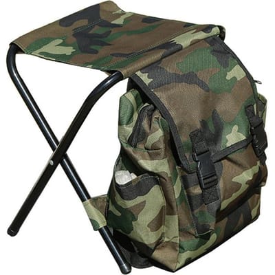 Chaise pliante 2 en 1, tabouret de sac à dos Portable, chaise de pêche de Camping pliable 12.6x11.0x13.4in camouflage