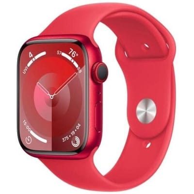 Apple Watch Series 9 GPS + Cellular 45 mm rood aluminium behuizing met rood sportbandje - M/L
