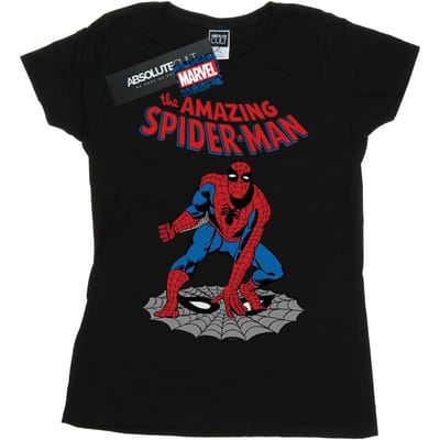 Marvel Dames/Dames The Amazing Spider-Man Katoenen T-Shirt (Zwart)