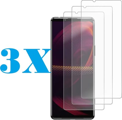 Screenprotector Glas - Tempered Glass Screen Protector Geschikt voor: Sony Xperia 1 III - - 3x