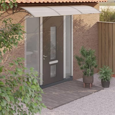 Ingangs Overkapping - Terrasluifel Balkon - Bescherming Buiten - Polycarbonaat Platen - 300 x 100 cm - Grijs