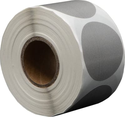 500 Etiketten Rond Zilver 35 mm op Rol - Sluitzegel - Markeringspunten - Blanco ronde stickers - DULA