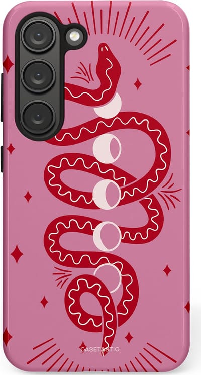 Casetastic Hoesje Geschikt voor Samsung S23 - Stijlvolle Beschermende Duo-layer Case - Eclipseslang