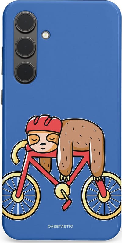 Casetastic hoesje geschikt voor Samsung Galaxy S24 Plus - Dubbellaagse bescherming - Lui op reis - Fashion Case - Lavendel