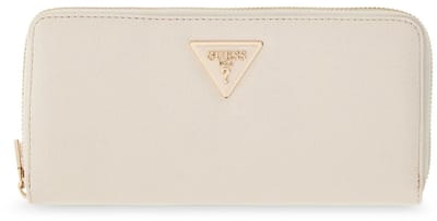 GUESS portemonnee Laurel II SLG Large Zip Around Wallet Cream White crème