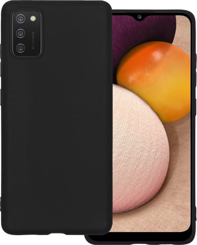 Hoesje Geschikt voor Samsung Galaxy A03s - Sterk & Shockproof - Hoes Cover - Siliconen Case - Zwart
