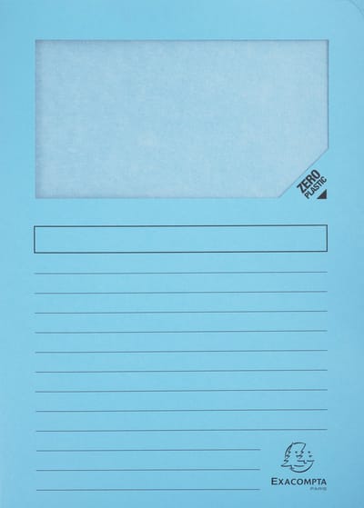 Exacompta SUPER Pak van 100 venstermappen - 160g/m2 - 22x31cm - - Lichtblauw - 50152E