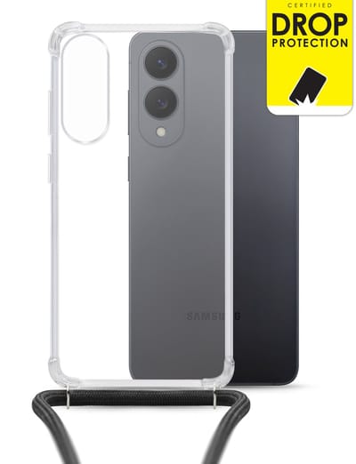 My Style Doorzichtig Telefoonhoesje geschikt voor Samsung Galaxy S25 Edge Flexibel TPU | My Style Loop Hoesje met koord | Doorzichtig Hoesje Galaxy S25 Edge - Transparant