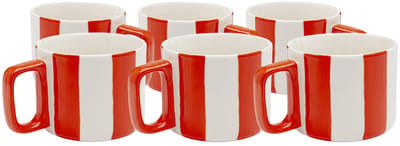Kopjes Cocina rood en wit (6/set) Kare Design