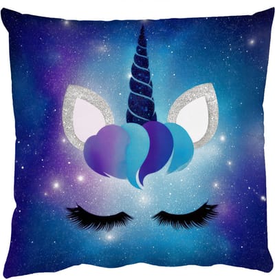 Sierkussens - Kussentjes Woonkamer - 50x50 cm - Eenhoorn - Sterren - Magisch - Blauw