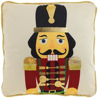 Unique Living - Sierkussen Nutcracker - 45x45cm - Wit
