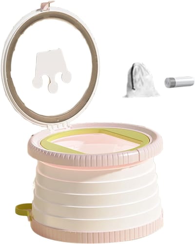 Draagbare Pot - Reispot Peuters - Zindelijkheidstraining Onderweg - Opvouwbaar Ontwerp - Compact Formaat - Roze