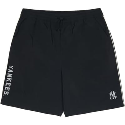 MLB New York Yankees Short Décontracté Rayé Cinq Points Lettre Homme Short Noir 3ASMV0153-50BKS XL