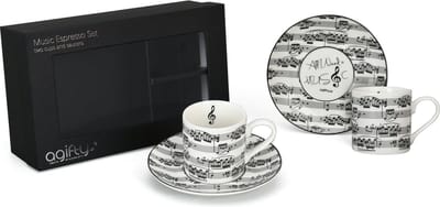 Espressokopjes, bladmuziek (set van 2)