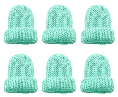 Set van 6 gebreide eierwarmers voor een gezellig ontbijt